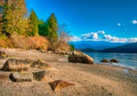 Beach at Cates Park in North Vancouver
