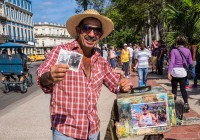Pepe, a photographer in Parque Central in Havana Cuba