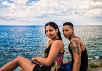 Young Cuban couple on the Malacon in Havana Centro
