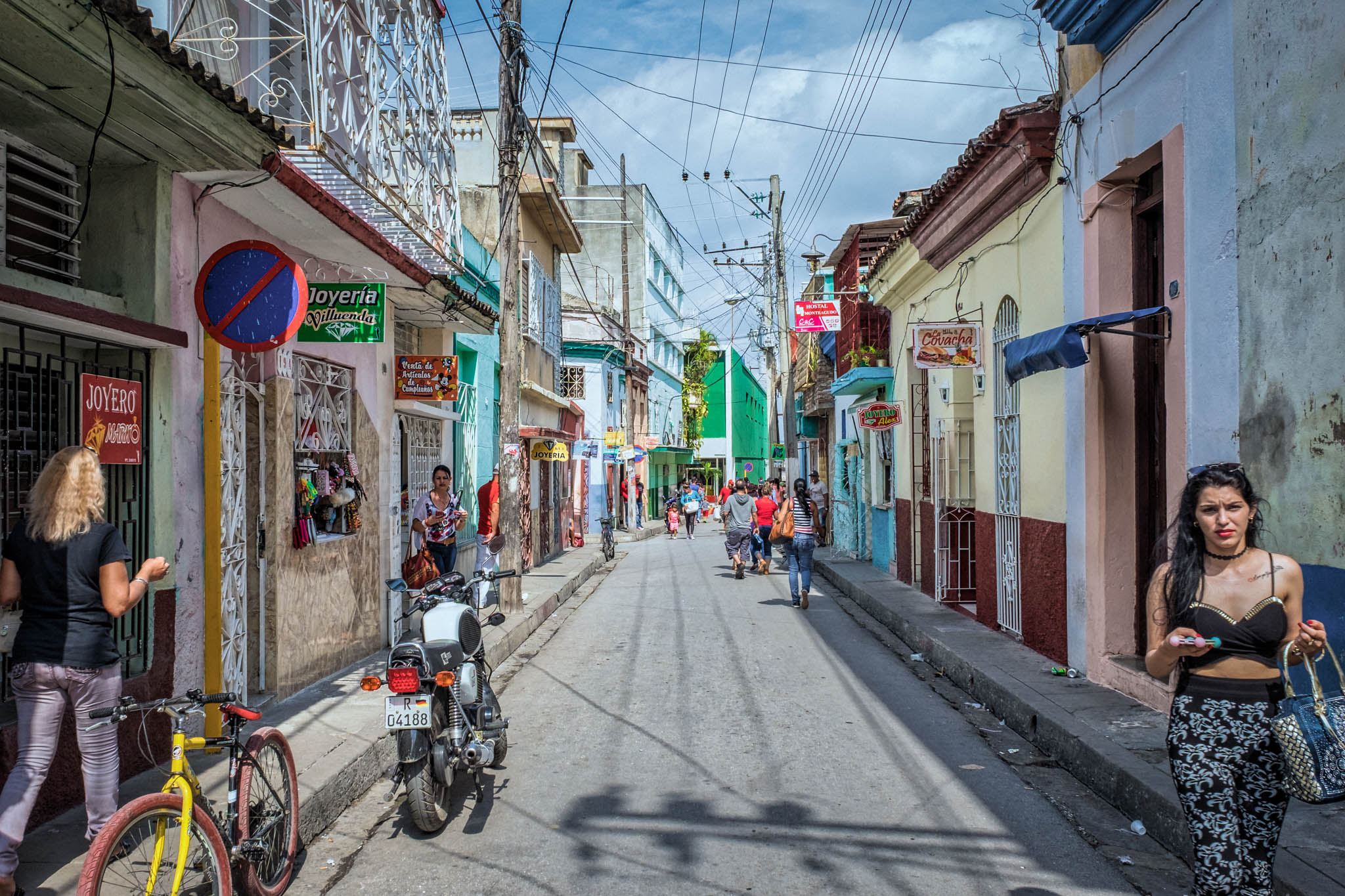 Daily life in the streets of Santa Clara Cuba