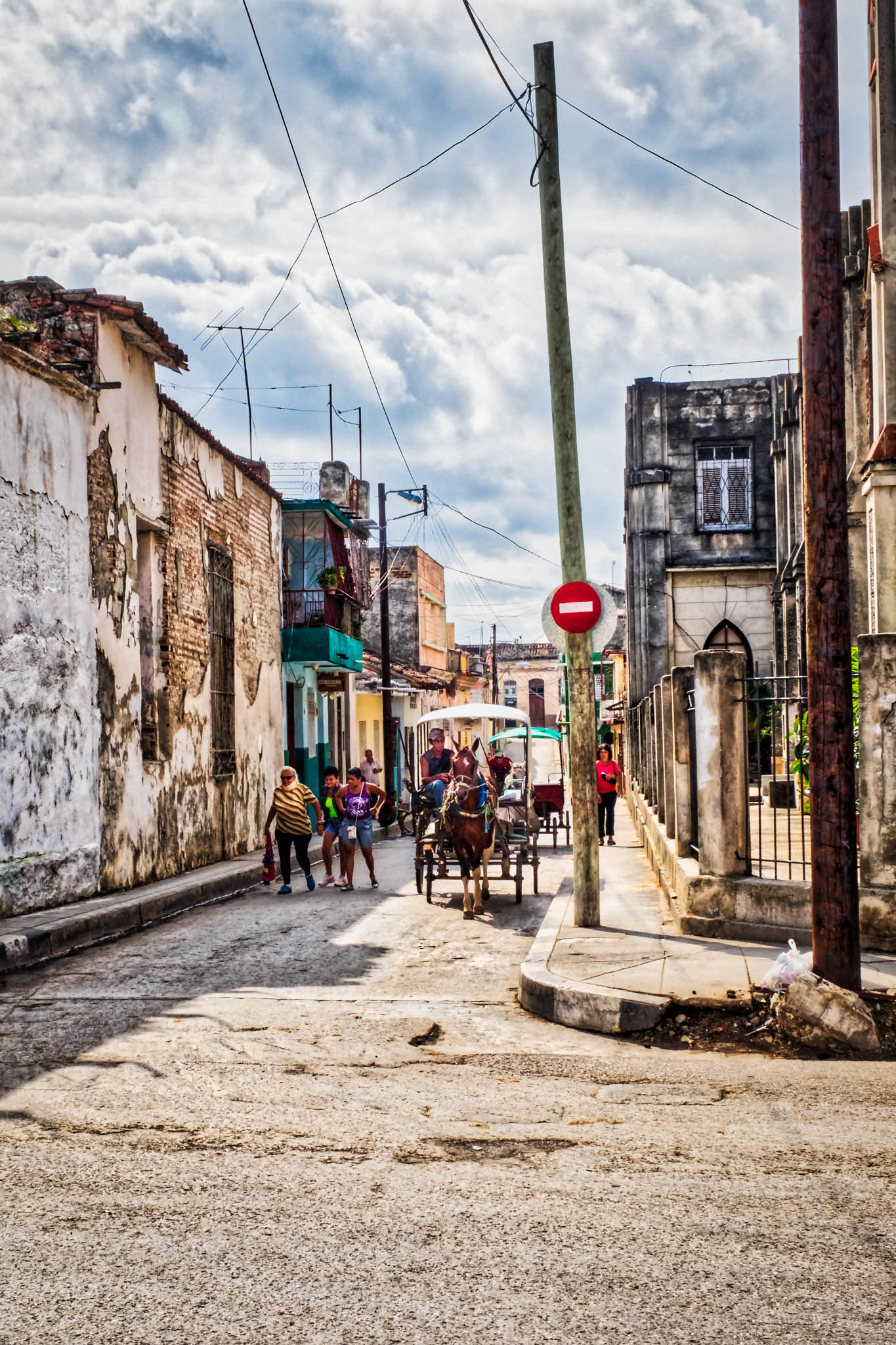 Horse drawn Carriage in street of Santa Clara Cuba