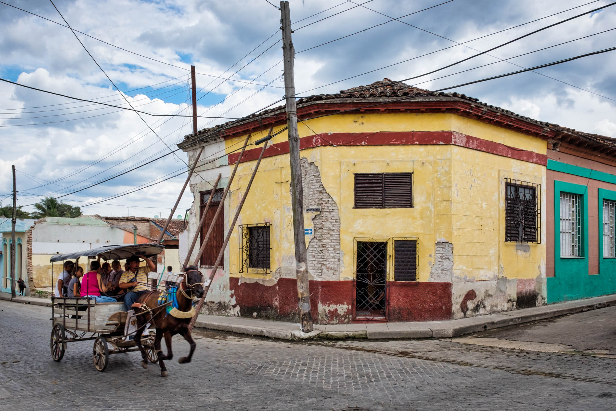 Horse drawn carriage taxi in Santa Clara Cuba