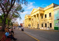 Walkway around Parque Vidal in Santa Clara Cuba