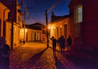 Evening in the streets of Trinidad, Cuba